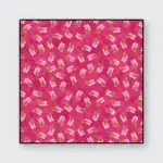 Chalk Garden Sprigs hot pink von Benartex Pinker Stoff mit rosa und grünen Zweigen