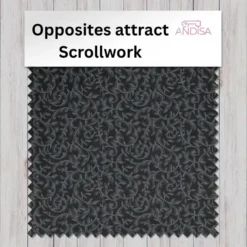 Black-on-Black Quiltstoff mit Ornament von Windham Fabrics