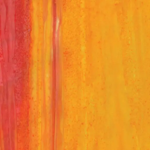 Batikstoff Bali Escapes Rainbows Orange / Gelb von Benartex