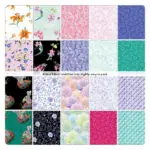 „A Painted Garden Layer Cake – künstlerischer Patchworkstoff mit Blumen, Tieren und Aquarelloptik von Lorraine Turner für Benartex, 42 Stoffquadrate à 10 Zoll“