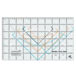 Wonder Curve Ruler – farbig markiertes Patchworklineal kaufen von Sew Kind of Wonderful für Kurvenmuster und kreative Quilts
