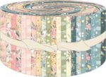 Songbird Serenade Jelly Roll – romantische Stoffrolle von Poppie Cotton mit Vogelmotiven und floralen Designs
