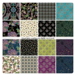 Shangri-La Jelly Roll – Stoffrolle mit 40 Patchworkstreifen von Benartex in leuchtenden Farben