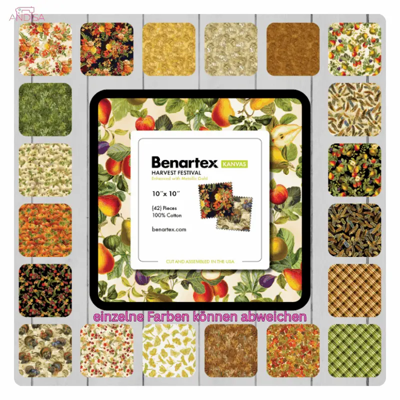 goldener herbst in stoffform benartex layer cake