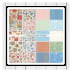 Bird Song Layer Cake von Benartex – Stoffpaket mit 42 farblich sortierten 10″×10″ Karo‑Quadraten