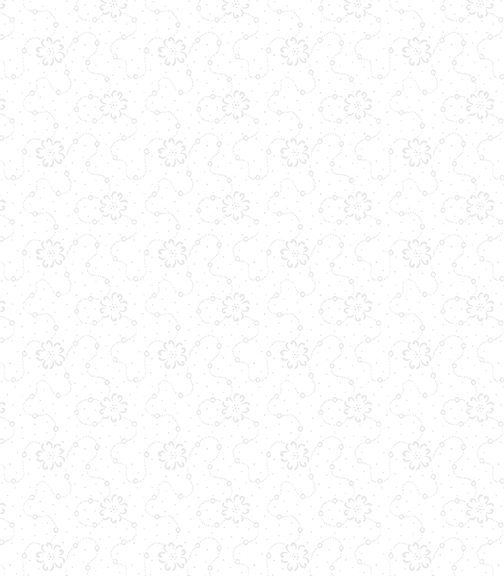 Weiß auf Weiß Baumwollstoff mit floralem Muster aus Blüten, Punkten und Linien – Benartex Domino Effect White on White (12420-09).
