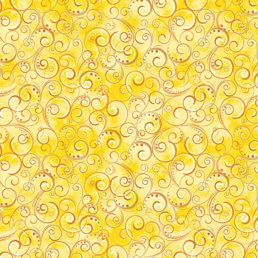 „Sonnengelber Perlenglanz-Baumwollstoff – Pearl Splendor 12707P von Benartex, 100 % Baumwolle, ca. 110 cm breit“