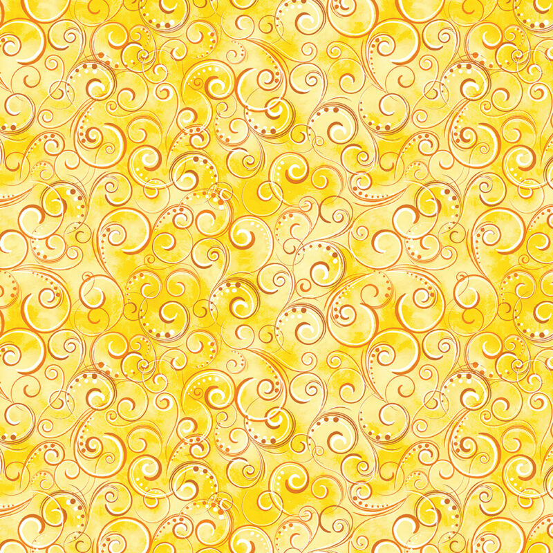 „Sonnengelber Perlenglanz-Baumwollstoff – Pearl Splendor 12707P von Benartex, 100 % Baumwolle, ca. 110 cm breit“
