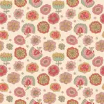 Nahaufnahme des Blütenmusters in Rosa mit zartem Farbverlauf happy Flower Rose