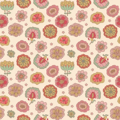 Nahaufnahme des Blütenmusters in Rosa mit zartem Farbverlauf happy Flower Rose