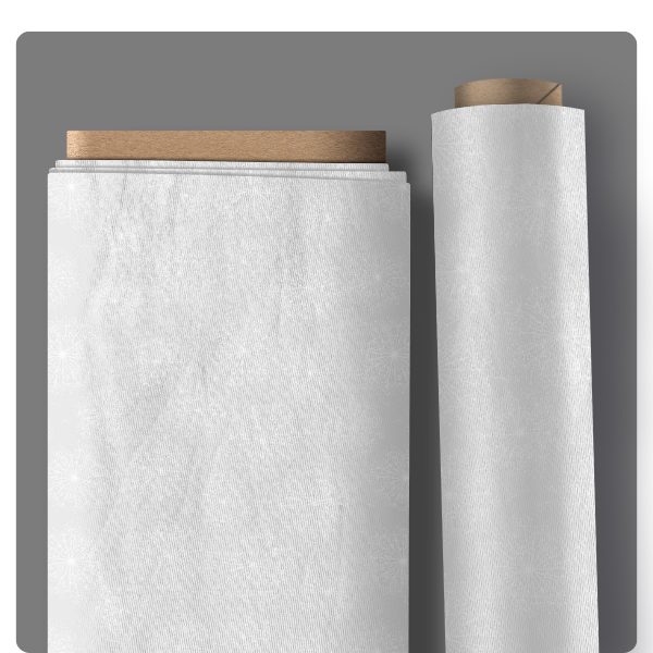 Weißer Baumwollstoff mit feinem Löwenzahnmuster – Benartex Night & Day Dandelion White (10406‑09), ideal als Quiltstoff und Rückseitenstoff.