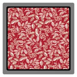 Alternative view of 🎁 Festlich & klassisch: Weihnachtlicher Baumwollstoff mit Stechpalmen-Motiv