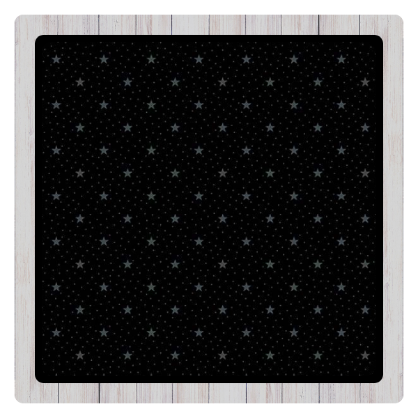 Detailansicht des Quiltstoffs Black on Black von Windham Fabrics mit tonalem Sternenmuster in Schwarz auf Schwarz