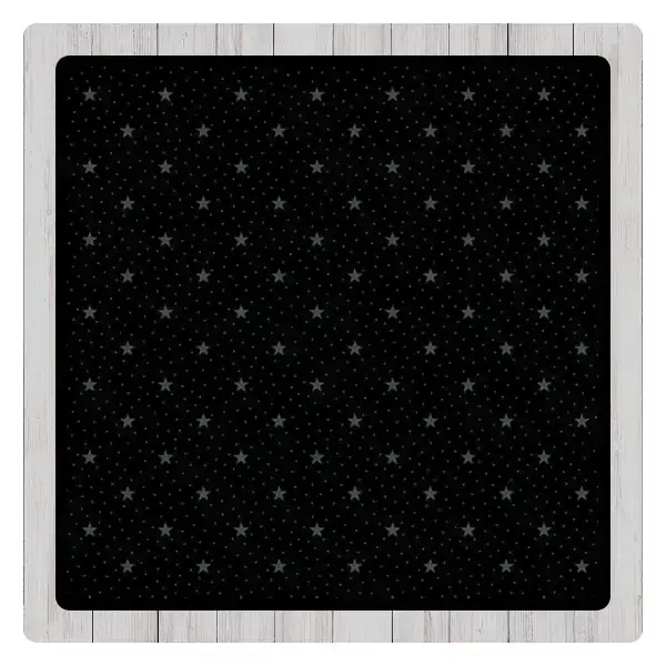 Detailansicht des Quiltstoffs Black on Black von Windham Fabrics mit tonalem Sternenmuster in Schwarz auf Schwarz