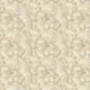 Beiger Baumwollstoff mit Tannennadeln und Gold-Metallic-Akzenten – A Winter’s Day – Grand Fir Beige 4744M‑70 von Benartex.