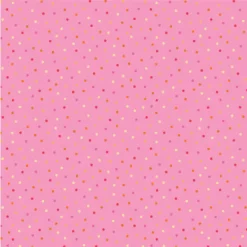 „Pinker Mini‑Pünktchen‑Stoff – Country Confetti Petunia Bright Pink von Poppie Cotton, 100 % Baumwolle, ca. 110 cm breit“
