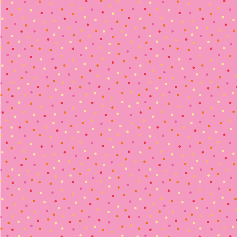 „Pinker Mini‑Pünktchen‑Stoff – Country Confetti Petunia Bright Pink von Poppie Cotton, 100 % Baumwolle, ca. 110 cm breit“