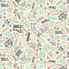 Hundestoff Pooch Text Cream von Andover Fabrics