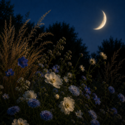 🌙 Goldene Mondnacht Nr. 06 – elegante Andisa-Farbkarte in Blau, Creme und Gold – Bild 3